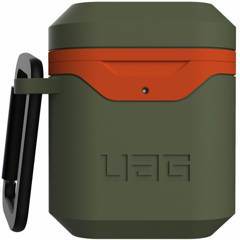 APPLE AIRPODS HARD CASE V2-OLIVE/ORANGE - Thumbnail 2
