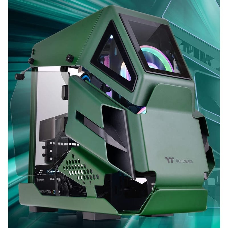 Thermaltake AH T200 Racing Green Micro Chassis