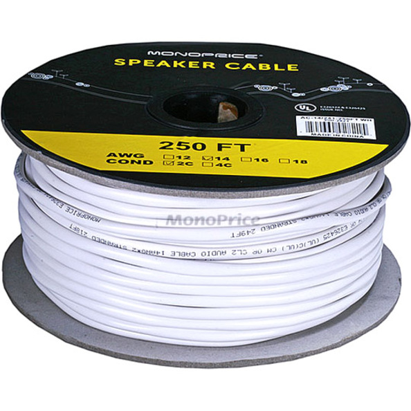 Monoprice 250ft 14AWG CL2 Rated 2-Conductor Loud Speaker Cable (For In-Wall Installation) - Thumbnail 2