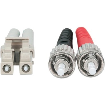 Intellinet Network Solutions Fiber Optic Patch Cable, ST/LC, OM3, 50/125, Multimode, Duplex, Aqua, 7 ft (2 m) - Thumbnail 3
