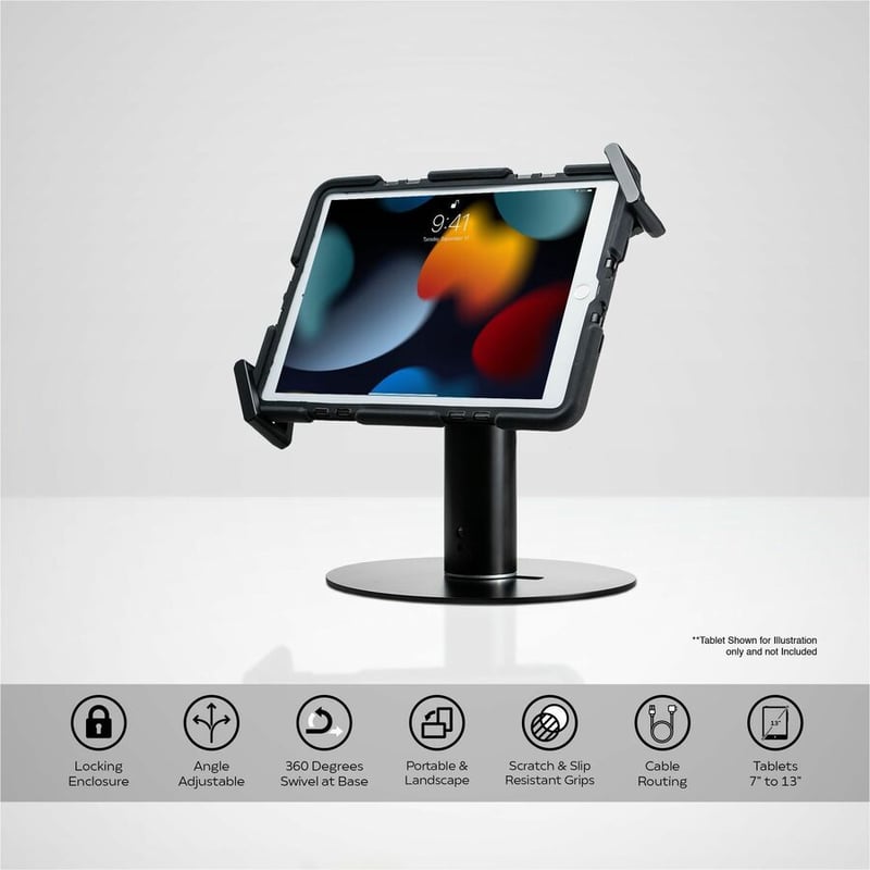 CTA Digital Universal Security Grip Kiosk Stand for Tablets - Thumbnail 2