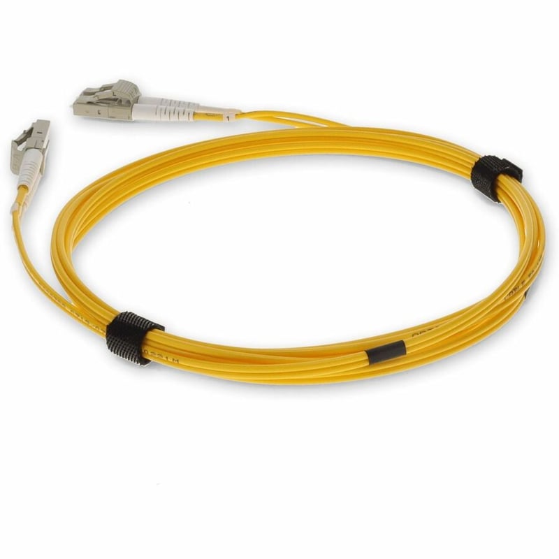 AddOn 5m LC to LC Yellow OM4 Duplex OFNR (Riser-Rated) Fiber Patch Cable - Thumbnail 3