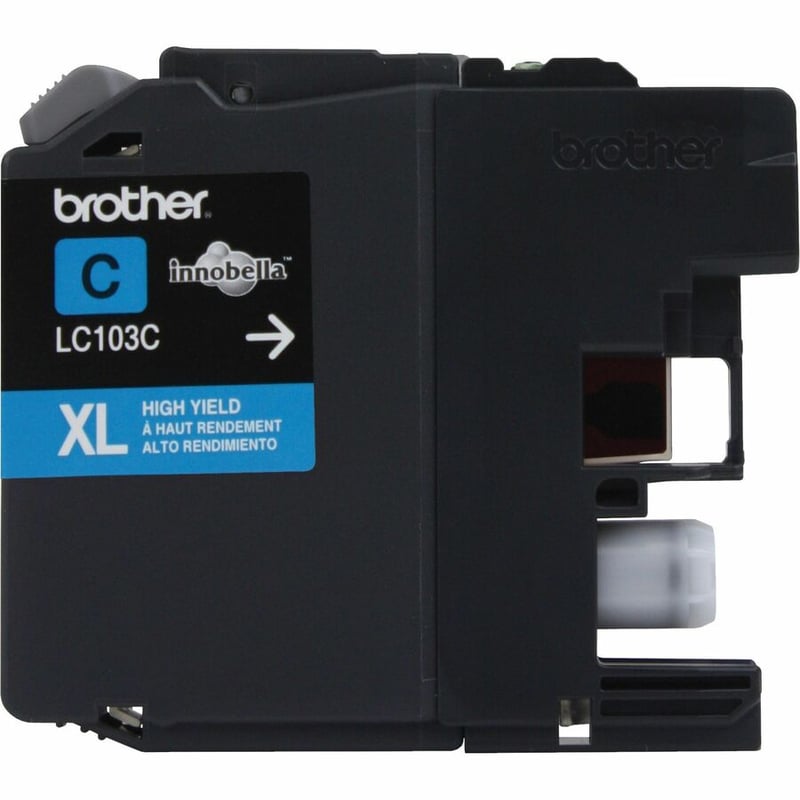 Brother Genuine Innobella LC103C High Yield Cyan Ink Cartridge - Thumbnail 3