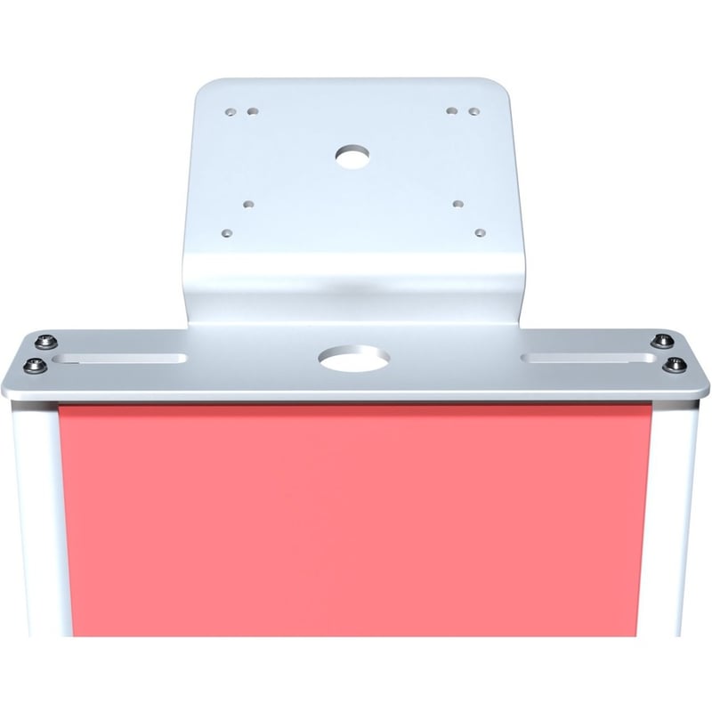 CTA Digital Locking Floor Stand w/ Graphic Slot for iPad Gen7-10 & More (White) - Thumbnail 5