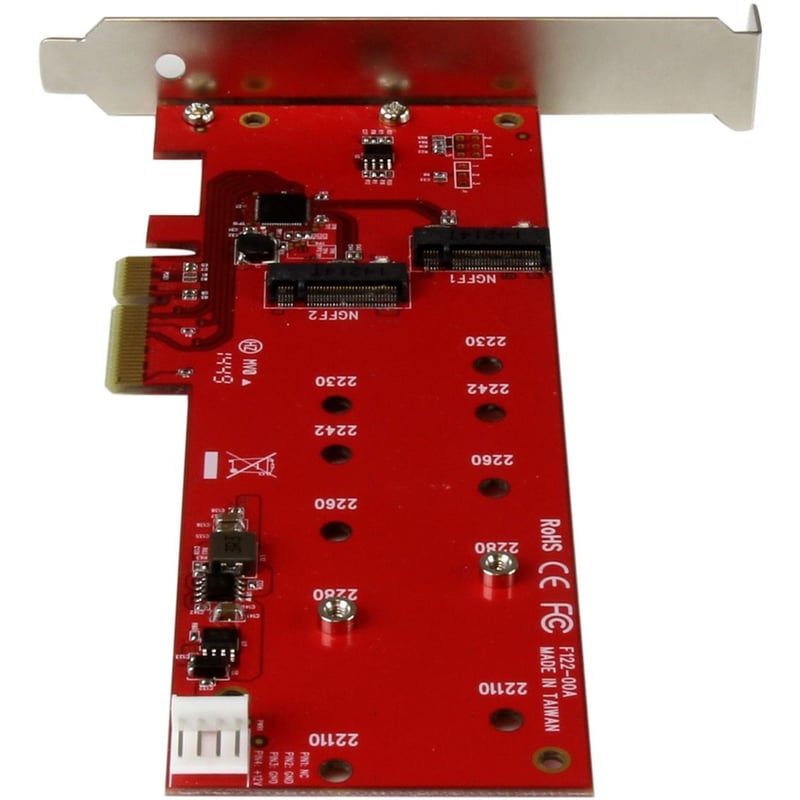 StarTech.com 2x M.2 SATA SSD Controller Card - PCIe - PCI Express M.2 SATA III Controller - NGFF Card Adapter - Thumbnail 4