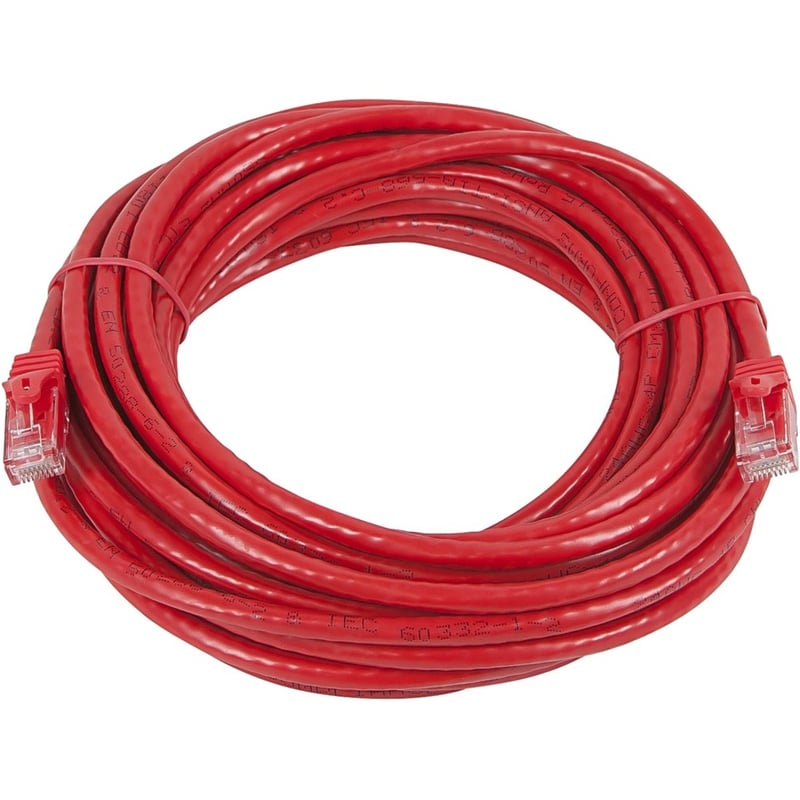 Monoprice FLEXboot Series Cat6 24AWG UTP Ethernet Network Patch Cable, 50ft Red - Thumbnail 1