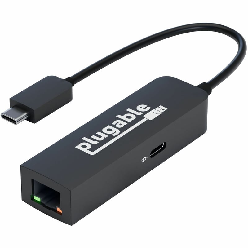 PLUGABLE USB-C ETHERNET ADAPTER 2.5GBPS ADAPTER 100W POWER DELIVERY - Thumbnail 1