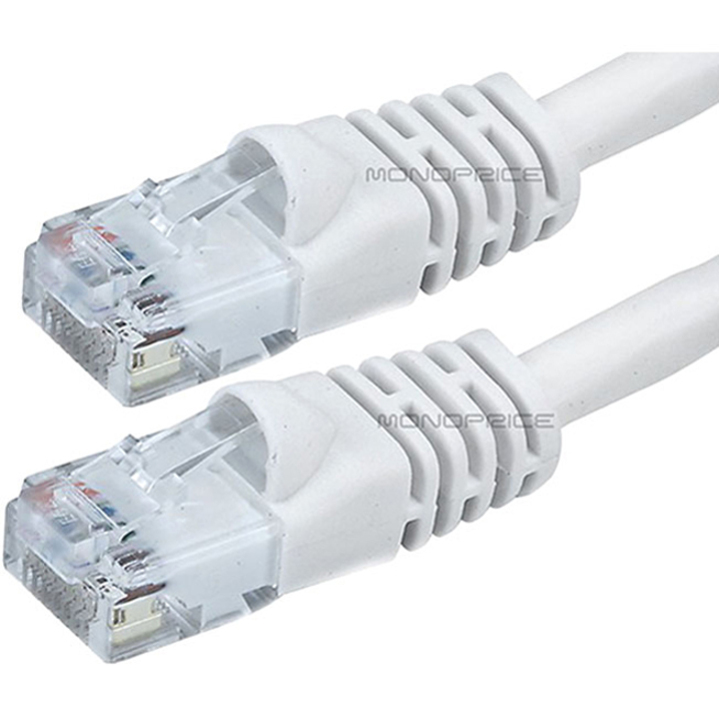 CAT6 24AWG UTP ETHERNET NETWORK PATCH CABLE, 7FT WHITE - Thumbnail 2