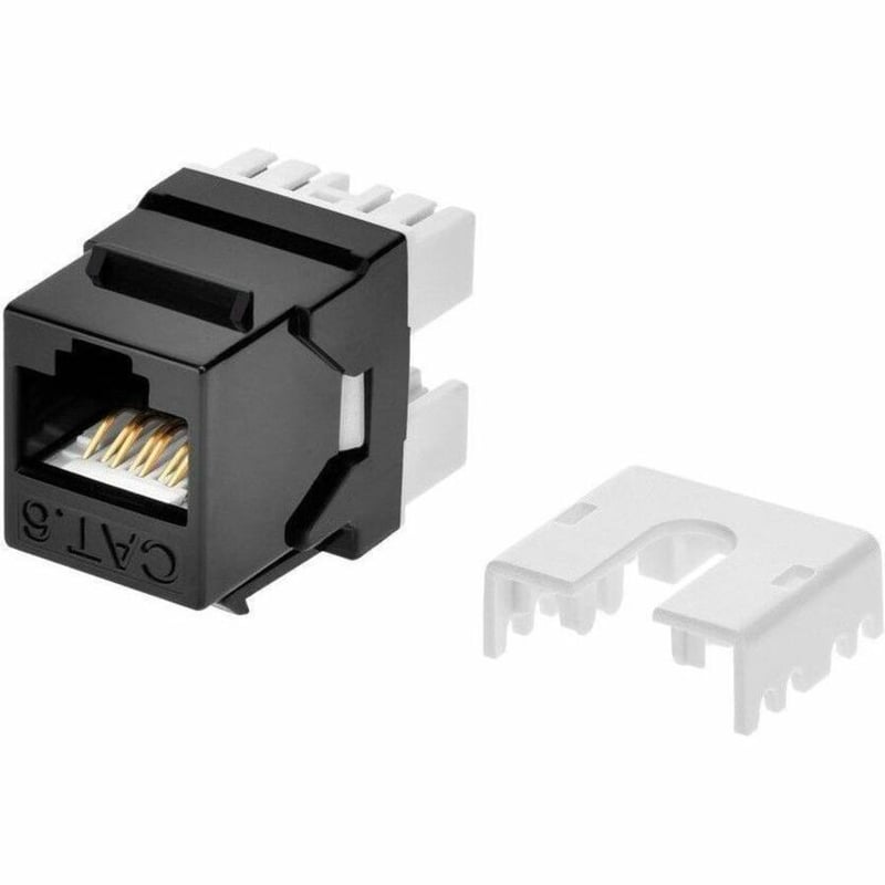MONOPRICE CAT6 RJ45 180-DEGREE DUAL IDC KEYSTONE FOR 22-24AWG SOLID WIRE_ BLACK - Thumbnail 3