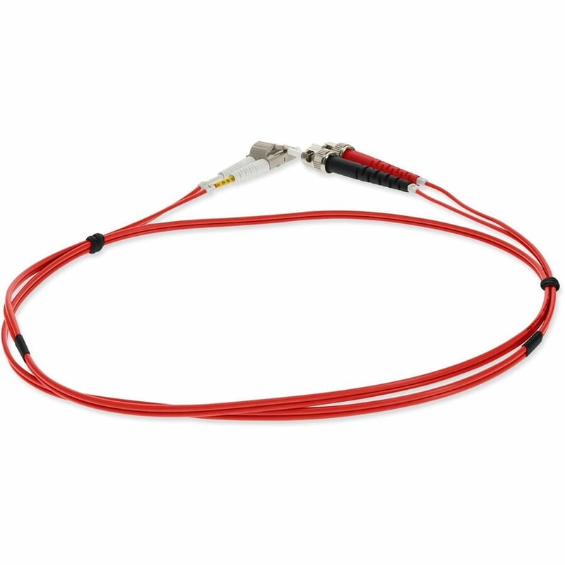 AddOn 5m ST to LC Red OM1 Duplex OFNR (Riser-Rated) TAA MMF Fiber Patch Cable - Thumbnail 4