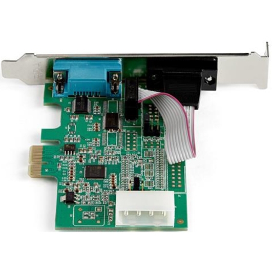 StarTech.com 2-port PCI Express RS232 Serial Adapter Card - PCIe to Dual Serial DB9 RS-232 Controller - 16950 UART - Windows and Linux - Thumbnail 4