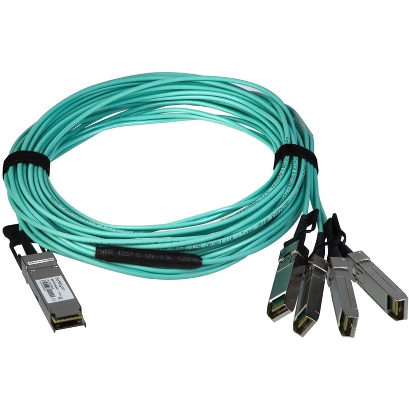 StarTech AOC Breakout Cable for Cisco QSFP-4X10G-AOC7M - 7m 40G 1x QSFP+ to 4x SFP+ AOC Cable - 40GbE QSFP+ Active Optical Fiber 23ft - Thumbnail 2