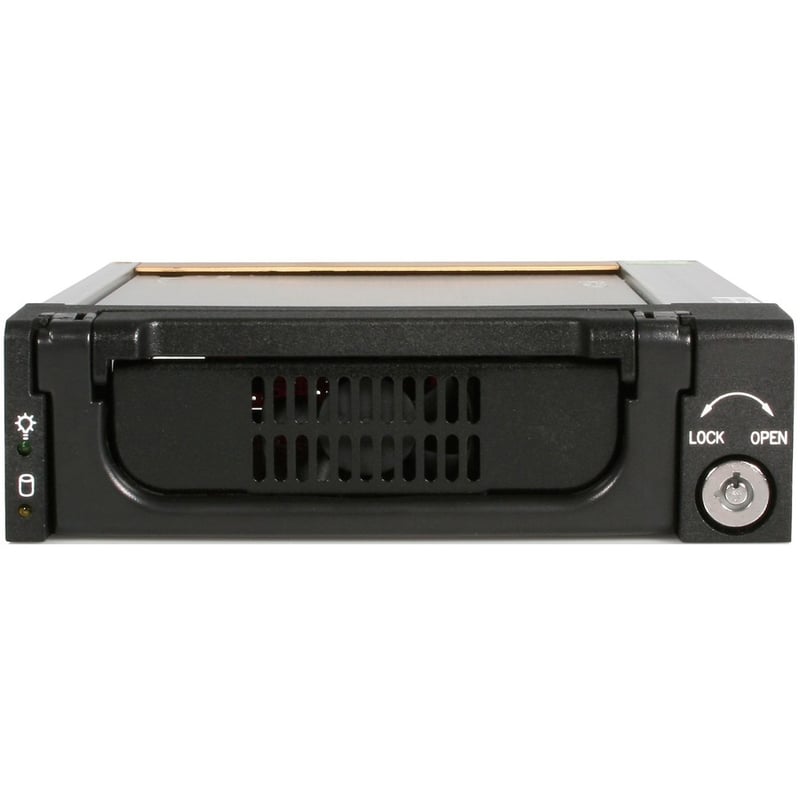 StarTech.com Aluminum Black SATA Hard Drive Drawer - Storage mobile rack - black - Thumbnail 3