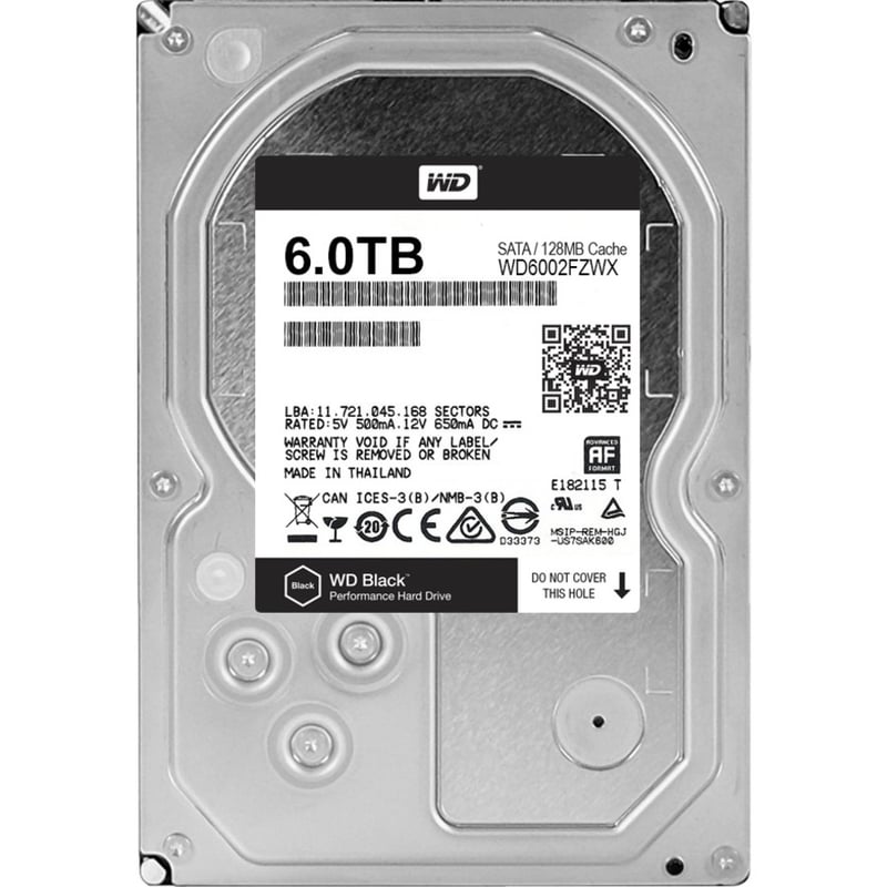 WD BLACK 6 TB HARD DRIVE 3.5 INTERNAL SATA (SATA/600) 7200RPM - Thumbnail 2