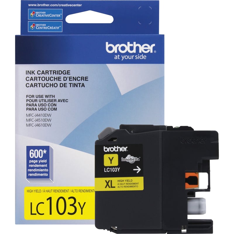 Brother Genuine Innobella LC103Y High Yield Yellow Ink Cartridge - Thumbnail 1