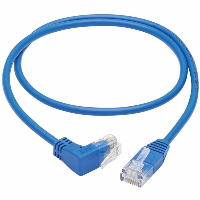 Tripp Lite by Eaton Up-Angle Cat6 Gigabit Molded Slim UTP Ethernet Cable (RJ45 Right-Angle Up M to RJ45 M) Blue 2 ft. (0.61 m) - Thumbnail 2