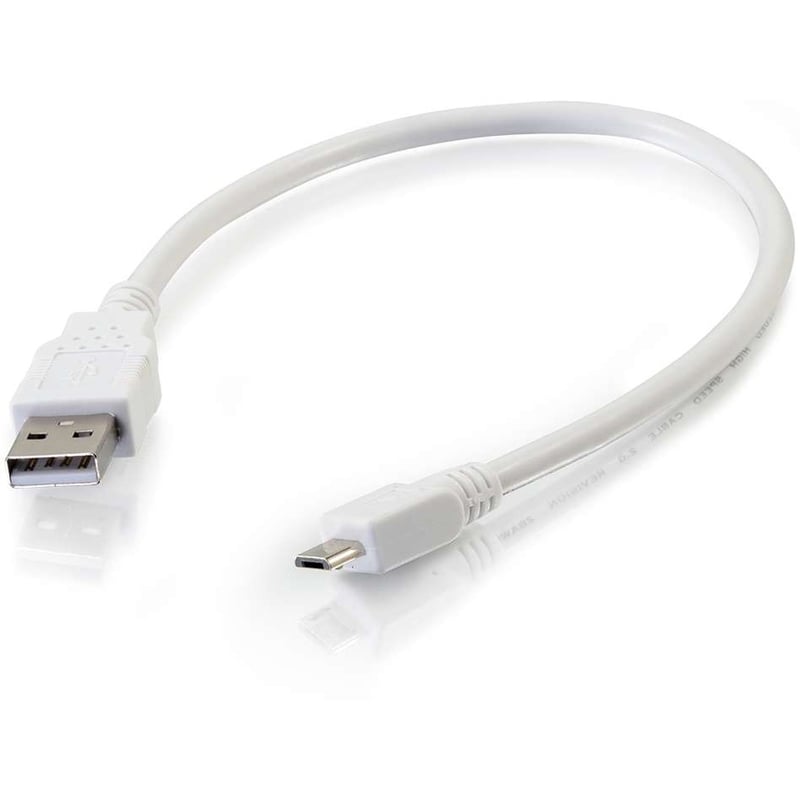 1FT (0.3M) USB 2.0 A TO MICRO-B CABLE M/M - WHITE (0.3M) - Thumbnail 2