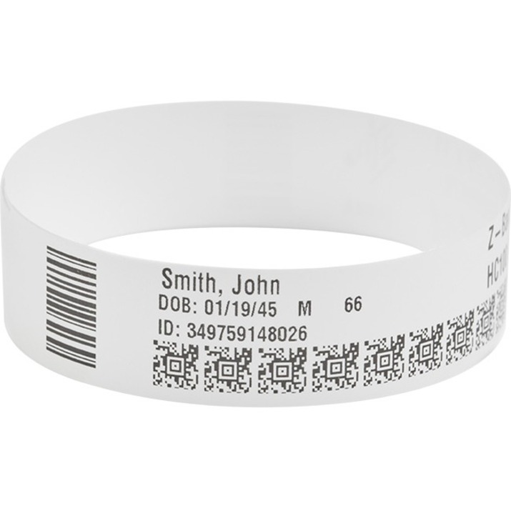 Zebra Wristband Polypropylene 1 x 11in Direct Thermal Zebra Z-Band Direct 1 in core - Thumbnail 3