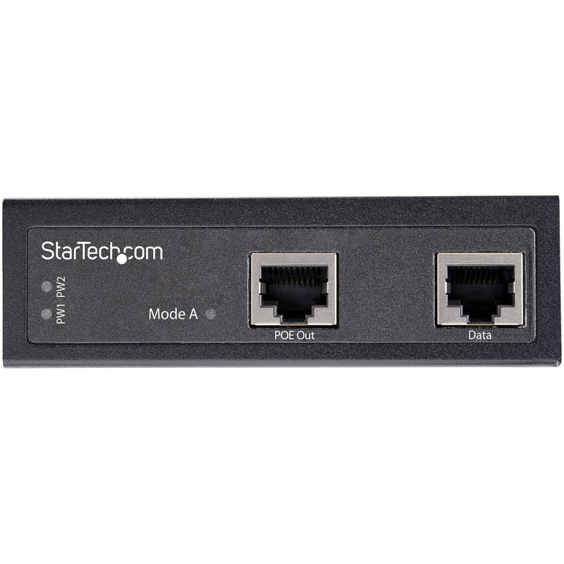 StarTech.com Industrial Gigabit Ethernet PoE Injector 30W 802.3at PoE+ Midspan 48V-56VDC Power Over Ethernet Injector Adapter -40C to +75C - Thumbnail 3