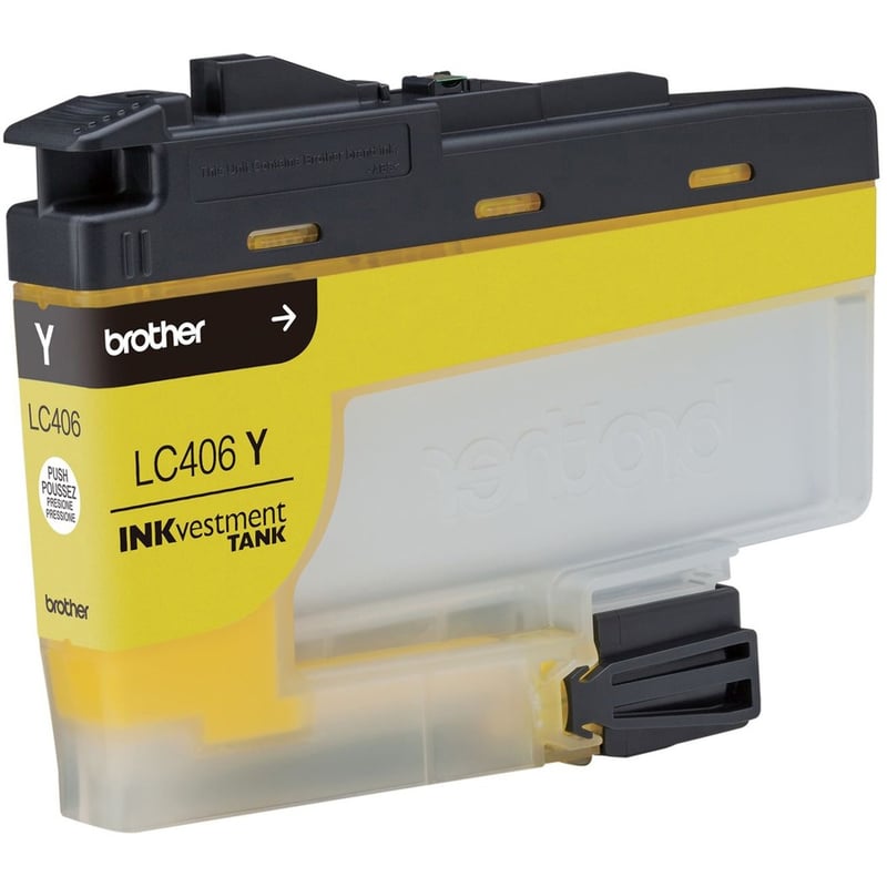 Brother INKvestment LC406Y Original Standard Yield Inkjet Ink Cartridge - Single Pack - Yellow - 1 Each - Thumbnail 5