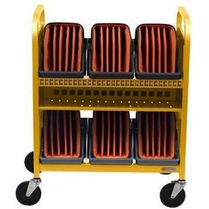 Bretford CUBE Transport Cart with Caddies - TVCT30CAD - Thumbnail 1
