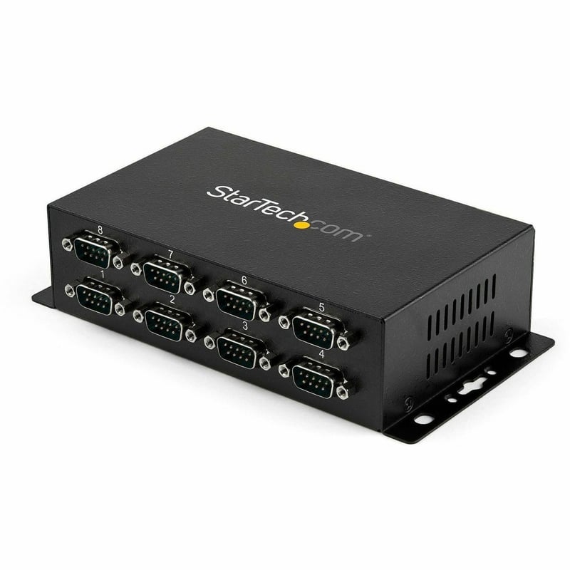 StarTech.com USB to Serial Adapter Hub " 8 Port " Industrial " Wall Mount " Din Rail " COM Port Retention " FTDI USB to RS232 - Thumbnail 1