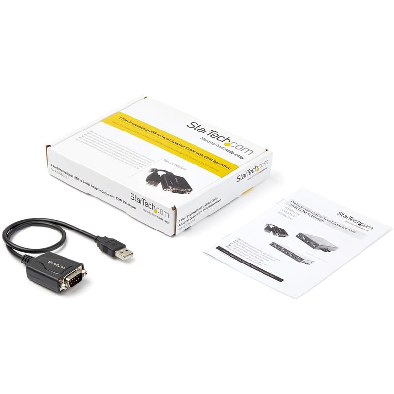 StarTech.com USB to Serial Adapter - 1 Port - COM Port Retention - Texas Instruments TIUSB3410 - USB to RS232 Adapter Cable - Thumbnail 4