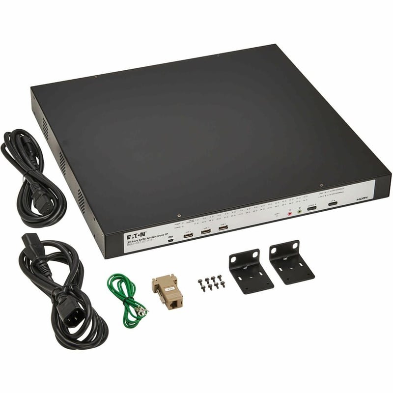 Eaton 32-Port Cat5e KVM over IP Switch - Virtual Media, 1 Remote/1 Local User, HDMI Output, 1U Rack-Mount, TAA - Thumbnail 4