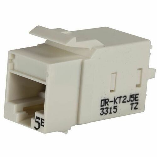 Ortronics Category 5e Keystone Jack, Lacing Cap Termination, Fog White