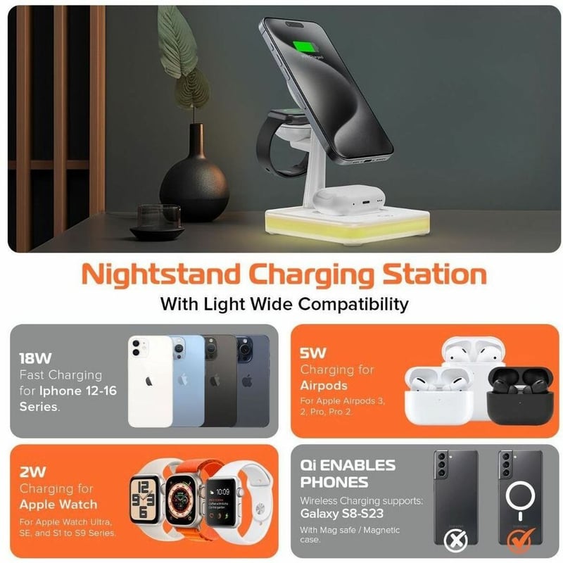 SPRACHT FLEXCHARGE 4 (4-IN-1 WIRELESS CHARGER FOLDABLE) - WHITE - Thumbnail 4