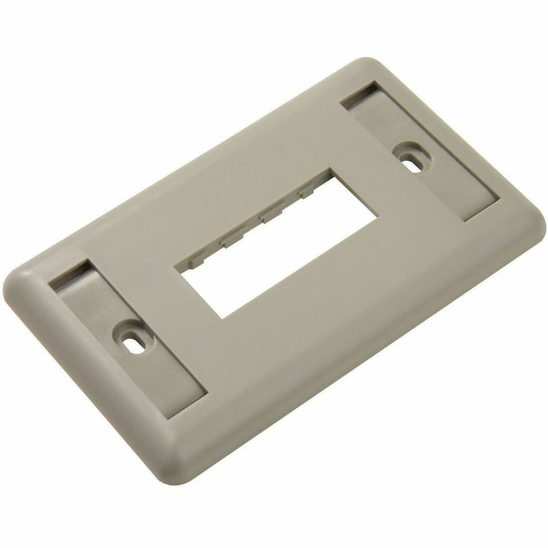 Ortronics TracJack Faceplate, Two-Port (Single Gang), Plastic - Thumbnail 1