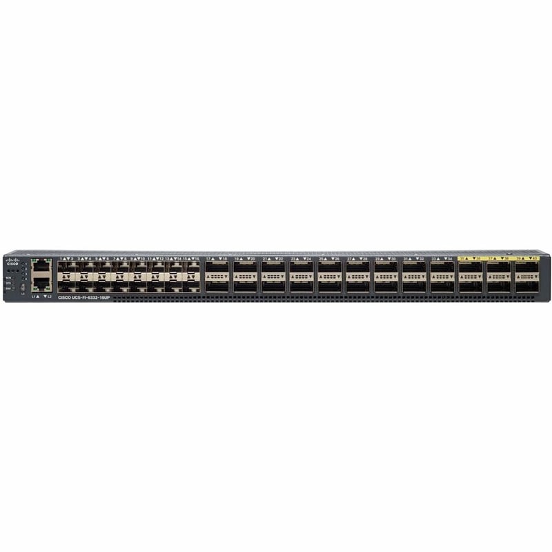 Cisco UCS 6332 1RU Fabric Interconnect/No PSU/32 QSFP+ports/8p Lic - Thumbnail 2