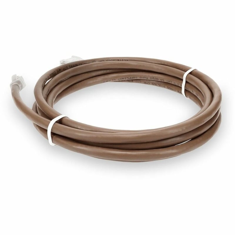 AddOn 5ft Brown CAT 6A PVC Ethernet Cable Snagless Bubble Boot RJ-45 M/M - Thumbnail 3