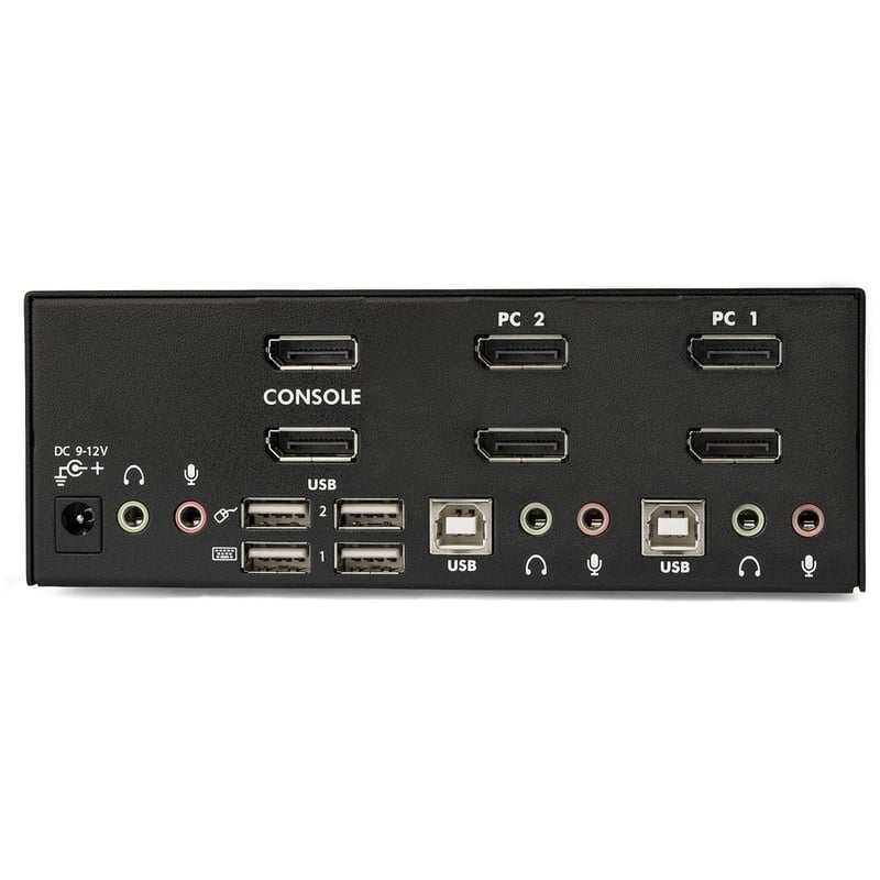 StarTech.com 2 Port Dual DisplayPort USB KVM Switch with Audio - Thumbnail 4