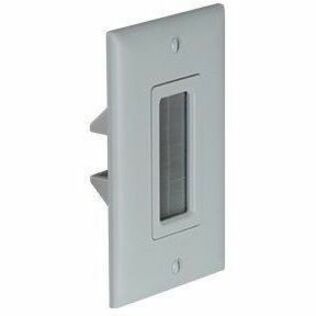 On-Q Cable Access Strap, White, HDMI, Coaxial, Cat5e / Cat6 Access Wall Plate - Thumbnail 3