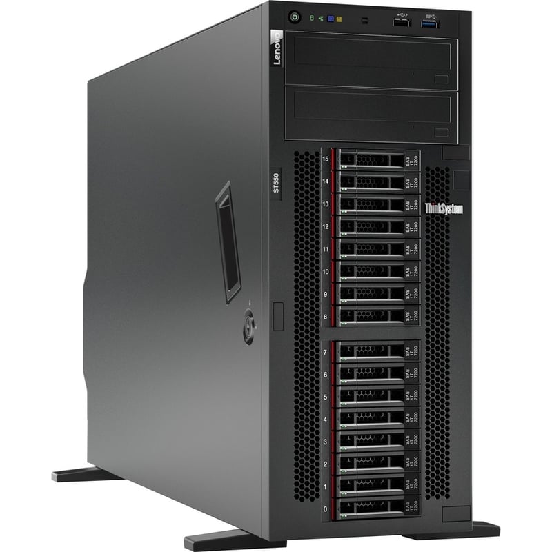 Lenovo ThinkSystem ST550 7X10A0EGNA 4U Tower Server - 1 x Intel Xeon Silver 4208 2.10 GHz - 32 GB RAM - 12Gb/s SAS, Serial ATA/600 Controller