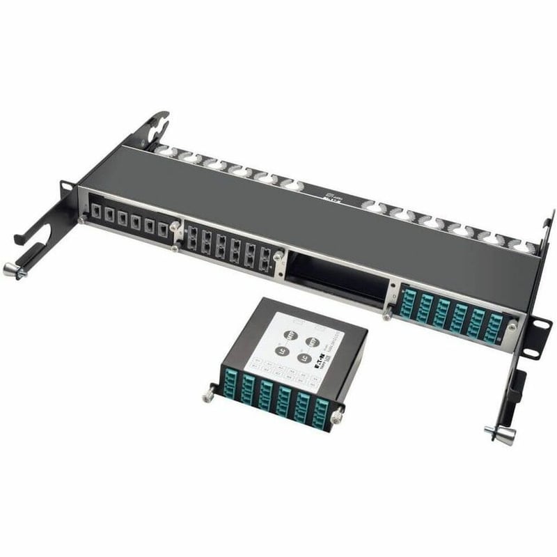 Eaton Tripp Lite Series 40Gb to 10Gb Breakout Cassette, (x2) 12-Fiber OM4 MTP/MPO ( Male with Pins ) to ( x12 ) LC Duplex - Thumbnail 1