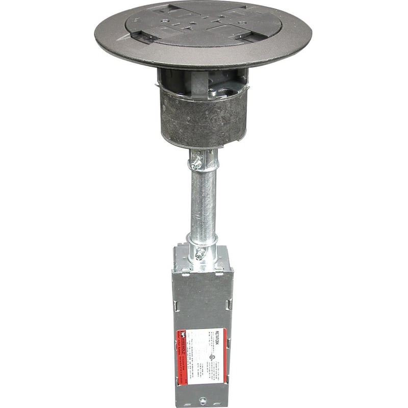Wiremold RC7 Multi-Service Poke-Thru Assembly, Aluminum