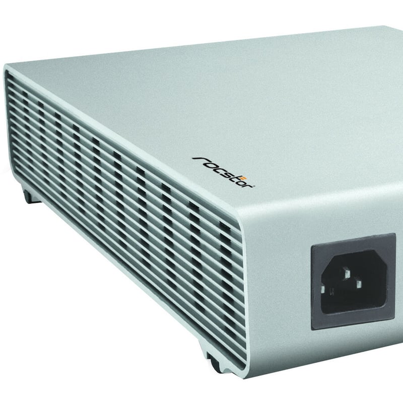 Rocstor CommanderX EC31 14 TB Desktop Rugged Hard Drive - 3.5" External - SATA - Silver - Thumbnail 5