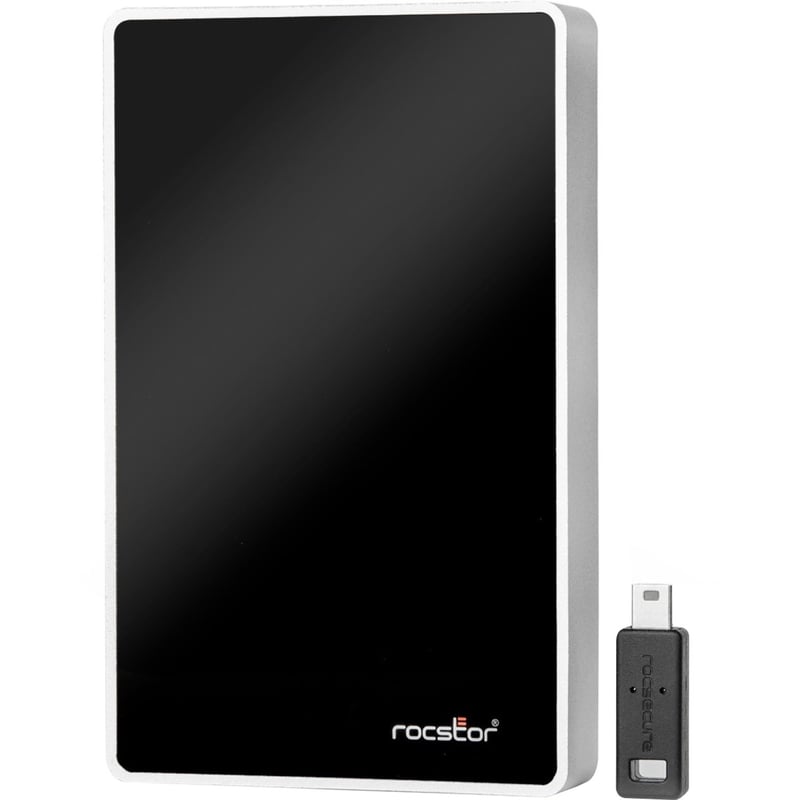 Rocstor Rocsecure EX32 1 TB Portable Rugged Solid State Drive - 2.5" External - SATA (SATA/600) - Silver - TAA Compliant - Thumbnail 1
