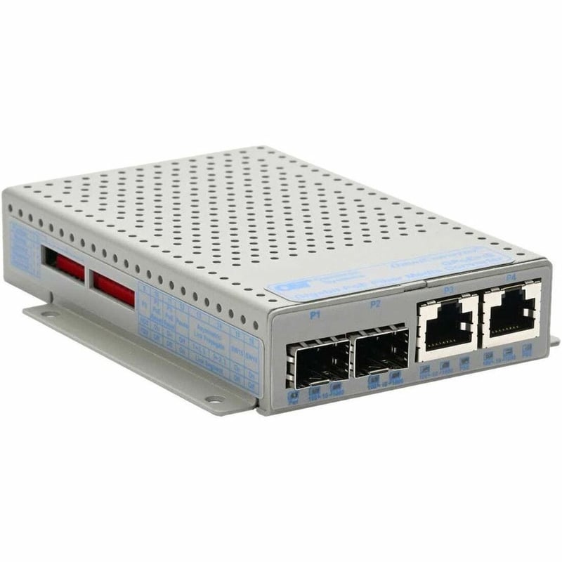 10/100/1000 2XRJ-45 POE 60W MED IA CONVERTER SFP AC US -40-75C