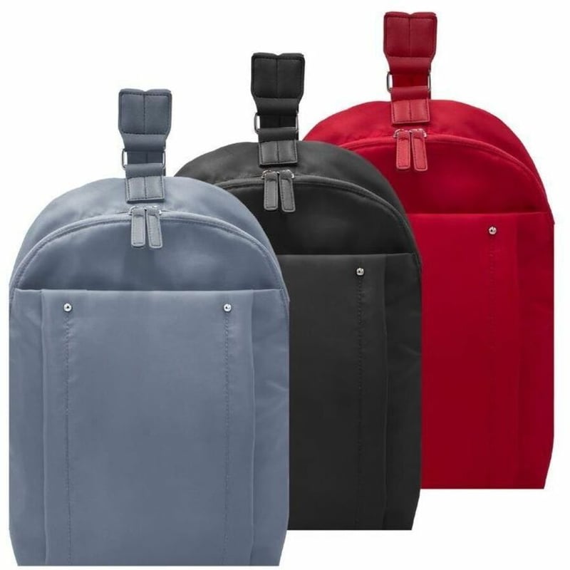 Francine Collection City Slim Carrying Case (Backpack) for 14" Notebook, Tablet, Travel, Smartphone, Accessories - Black - Thumbnail 2