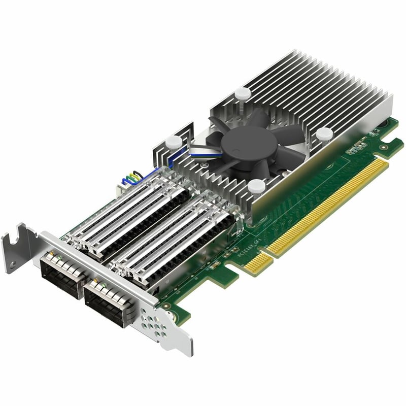 QNAP QXG-100G2SF-BCM Dual-port, 100 GbE Network Expansion Card - Thumbnail 3