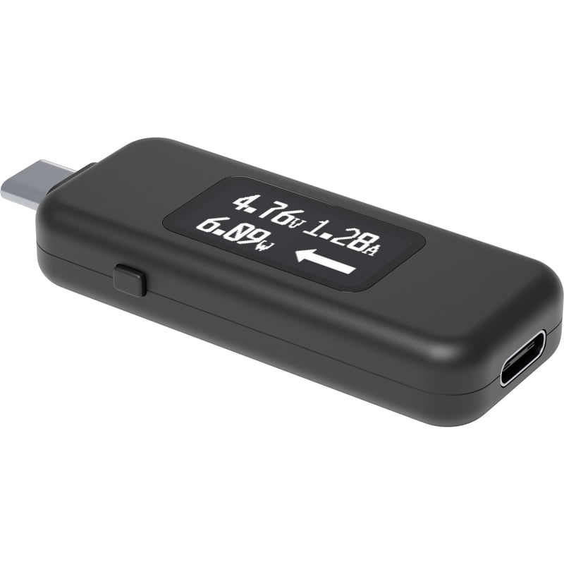 Plugable USB C Power Meter Tester for Monitoring USB-C Connections up to 240W - Digital Multimeter Tester for USB-C Cables, Laptops, Phones and Chargers - Thumbnail 1