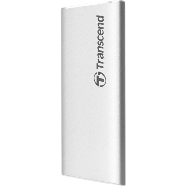Transcend ESD260C 250 GB Portable Solid State Drive - External - Silver - Thumbnail 1