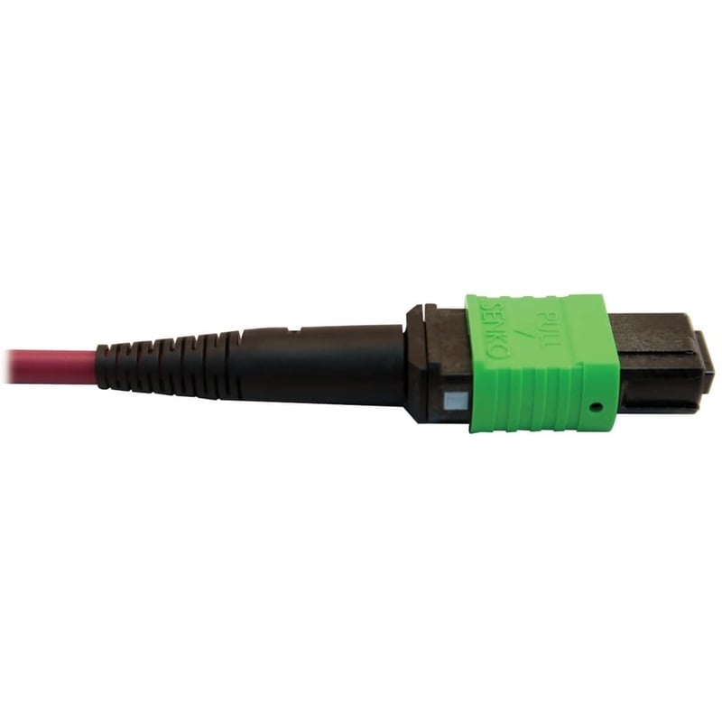 Tripp Lite by Eaton 400G Multimode 50/125 OM4 Plenum Fiber Optic Breakout Cable 16F MTP/MPO-APC to (x4) LC Duplex (F/M) Magenta 5 m - Thumbnail 3