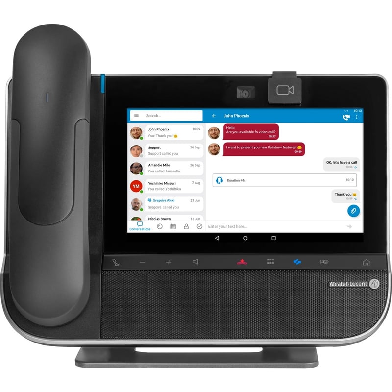 Alcatel-Lucent 8088 IP Phone - Corded/Cordless - Corded - Bluetooth - Desktop - Black - Thumbnail 1