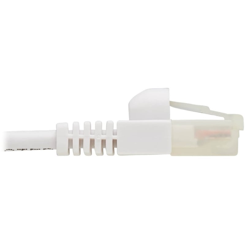 Eaton Tripp Lite Series Safe-IT Cat6a 10G Snagless Antibacterial Slim UTP Ethernet Cable (RJ45 M/M), White, 15-ft. (4.57 m)