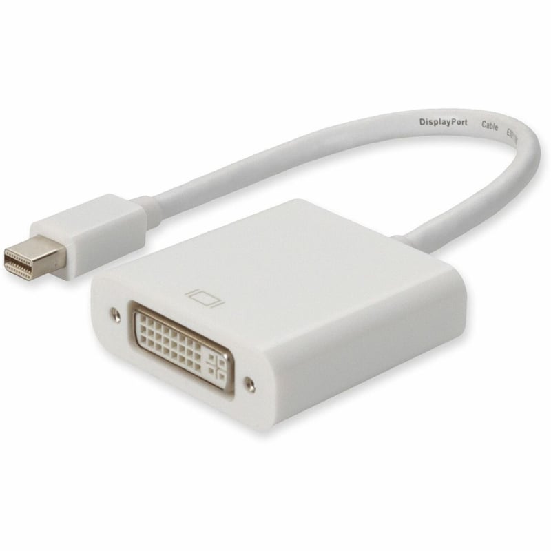AddOn Mini-DisplayPort 1.1 Male to DVI-I (29 pin) Female White Active Adapter For Resolution Up to 1920x1200 (WUXGA) - Thumbnail 1