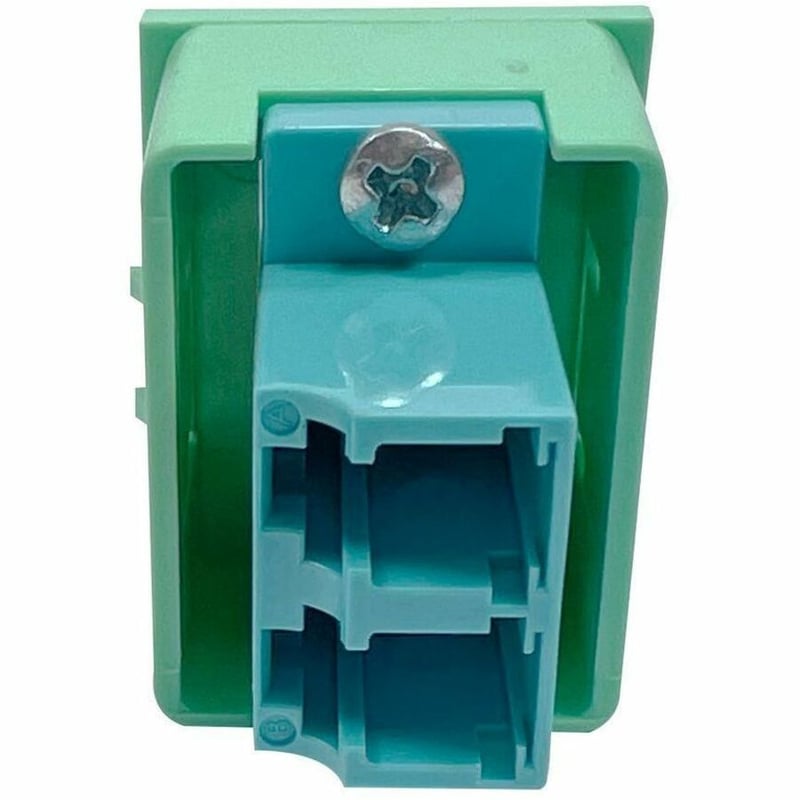 Ortronics TracJack Module, 1-LC Duplex, OM3/4, Aqua adapter, Light Green Housing - Thumbnail 2
